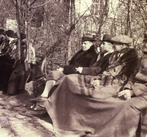 Old Army Athletes spectators at the Cogswell court, 1933.
