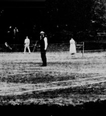 On the courts of the Scarsdale Tennis Club in the 1890s