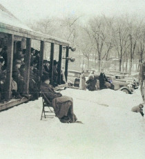 A snowy day didn’t discourage the crowd of spectators at Fox Meadow Tennis Club.
