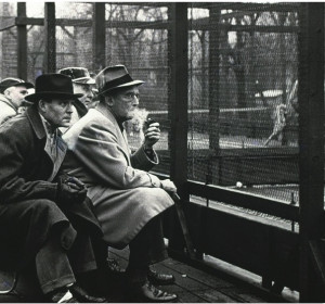 Intently watching the platform tennis action at Fox Meadow Tennis Club