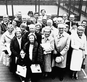 As part of its centennial celebration, the Club honored thirty-seven members who were winners of APTA titles, as well as the founders of paddle. From front, L to R, are winners or their representatives: Forest Carver, Louise Raymond, Babs Price Naylor, Ted and Madge Beck, Killy Kilmarx, Sally Auxford, Do Deland, Susie Wasch, Molly Ware, George Harrison, John Ware, Ruthie Chalmers, Laurie Nelson Ackermann, Zan Carver, Jr., Lois and Dick Hebard, Walter Close, Berkeley Johnson, Jr., Ed Raymond, Bob Brown, Ann Brown, Laura Parker, Jim Carlisle, Bob and Ollie Kingsbury, Bill Koegel, George Schmid, Marie Walker Plant, and Peter Moore.