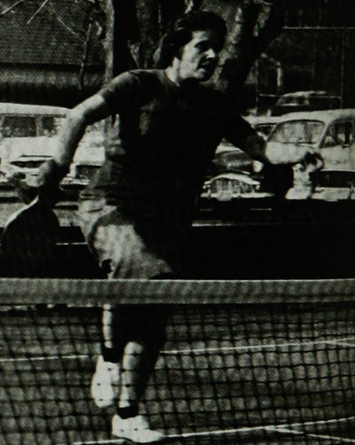Madge Childress Beck on the court at Fox Meadow