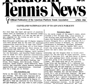Jim McCready reported on the Presidents Cup and the Cleveland Nationals in the April edition of Platform Tennis News.